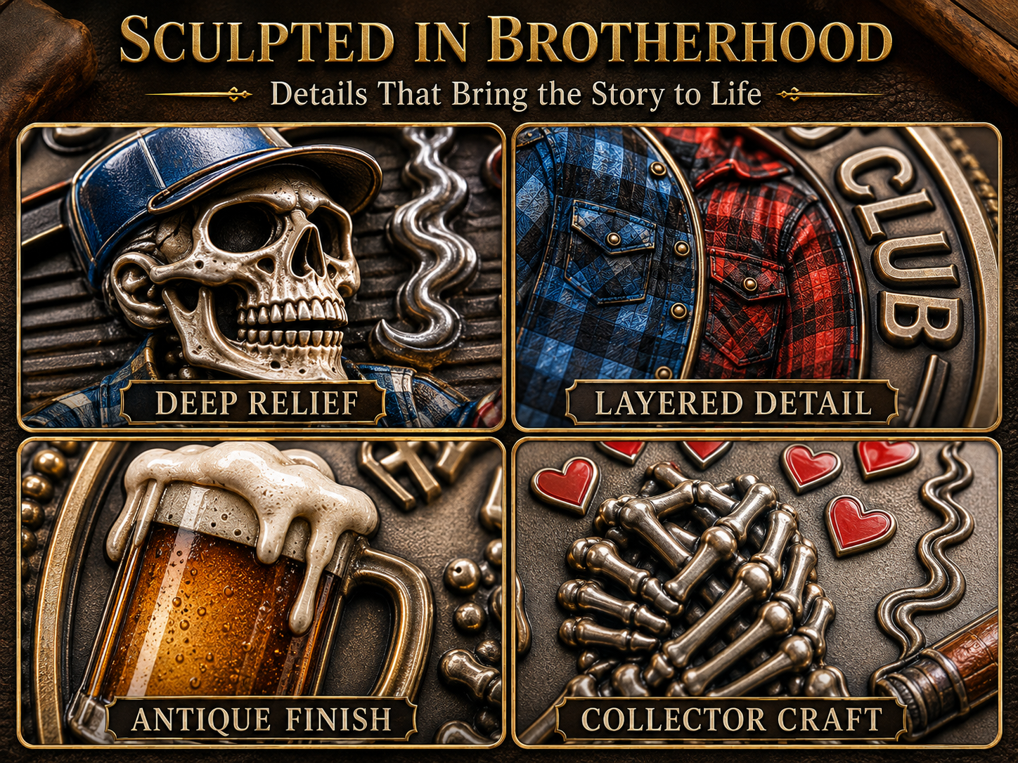 Sculpted friendship coin