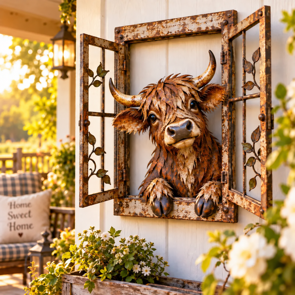 🪟Rustic Peek-A-Boo Animal Window Iron Wall Art🌿