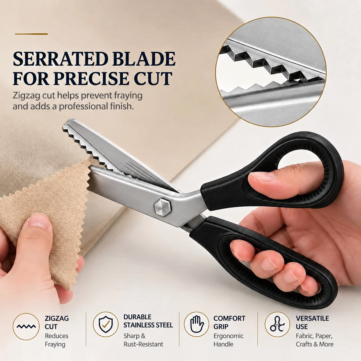 🏆Limited Time Sale 51% OFF 🧵✂️9.1" Zig Zag Pinking Shears