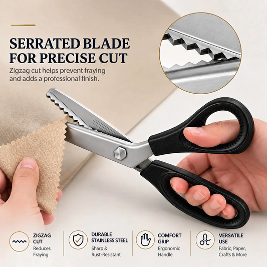 🏆Limited Time Sale 51% OFF 🧵✂️9.1" Zig Zag Pinking Shears
