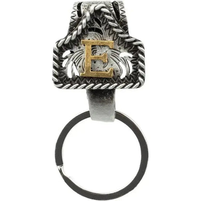 Personalized Western Cow Tag Keychain