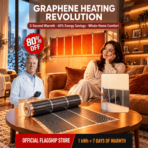 【3-Second Instant Heating】Honeycomb Graphene Far-Infrared Carbon Crystal Wall Heater