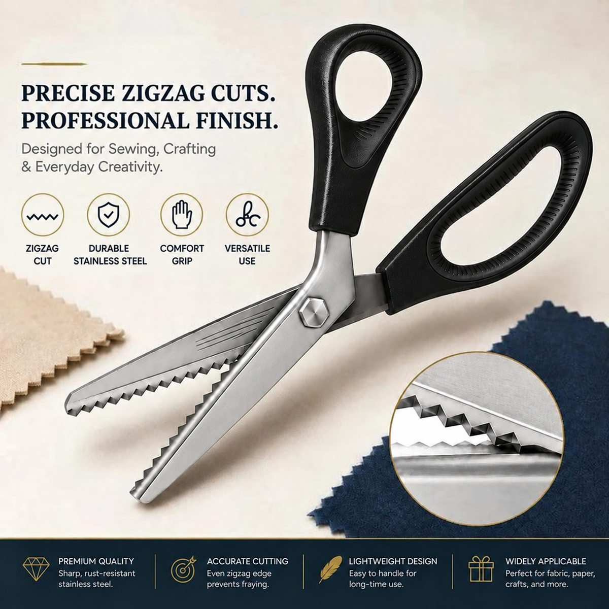 🏆Limited Time Sale 51% OFF 🧵✂️9.1" Zig Zag Pinking Shears