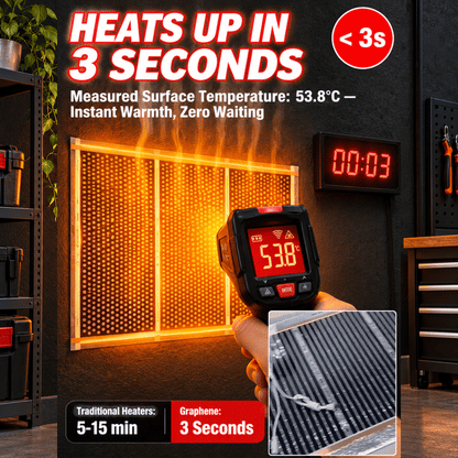 【3-Second Instant Heating】Honeycomb Graphene Far-Infrared Carbon Crystal Wall Heater