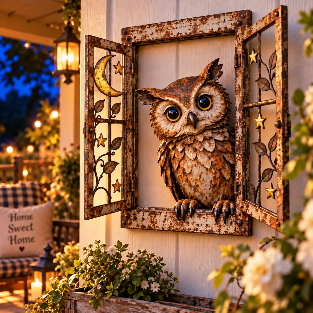 🪟Rustic Peek-A-Boo Animal Window Iron Wall Art🌿