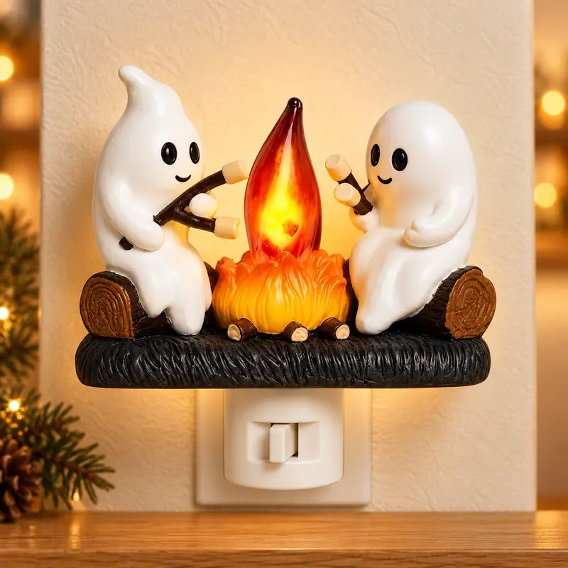 3D Flickering Campfire LED Plug-In Night Light