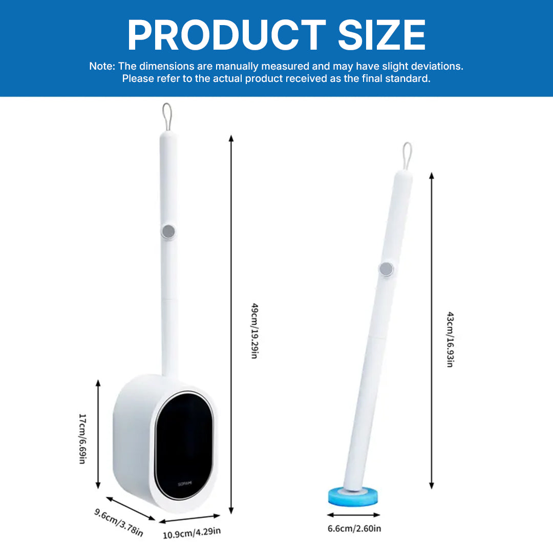 Disposable Toilet Brush Kit, No-Touch Toilet Cleaner with 32 Refill Heads