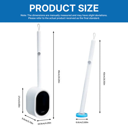 Disposable Toilet Brush Kit, No-Touch Toilet Cleaner with 32 Refill Heads