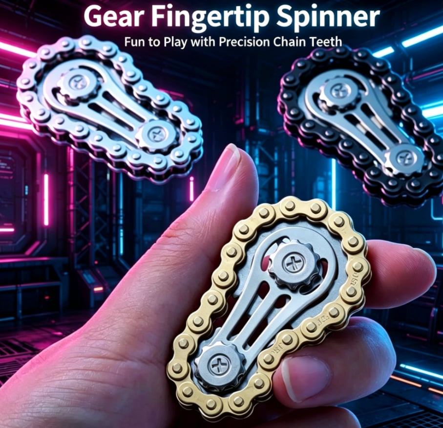 ⚙️ The Ultimate Mechanical Fidget: Bike Chain Sprocket Spinner for Focus & Stress Relief