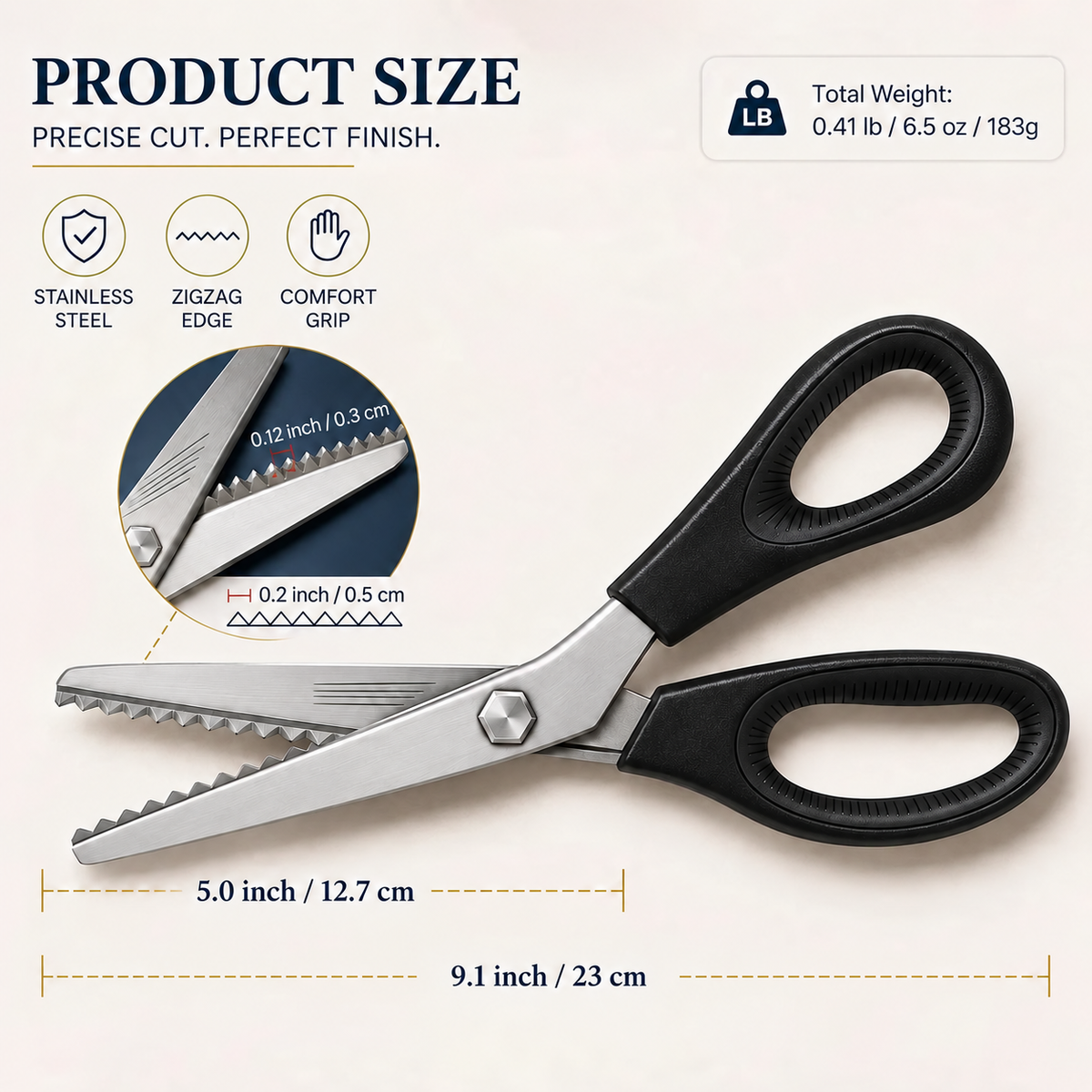 🏆Limited Time Sale 51% OFF 🧵✂️9.1" Zig Zag Pinking Shears