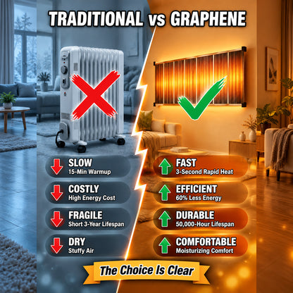 【3-Second Instant Heating】Honeycomb Graphene Far-Infrared Carbon Crystal Wall Heater