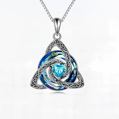 💎Trinity Knot Birthstone Pendant Necklace