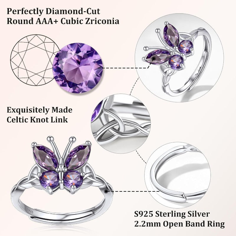 Sterling Silver Butterfly Ring