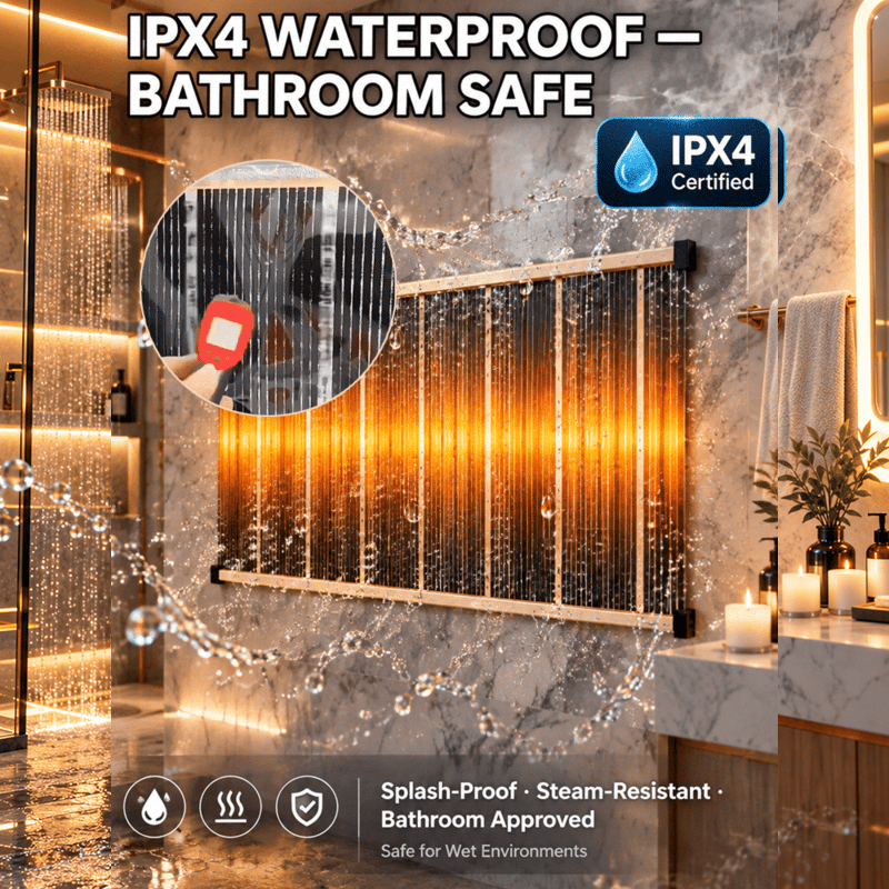 【3-Second Instant Heating】Honeycomb Graphene Far-Infrared Carbon Crystal Wall Heater