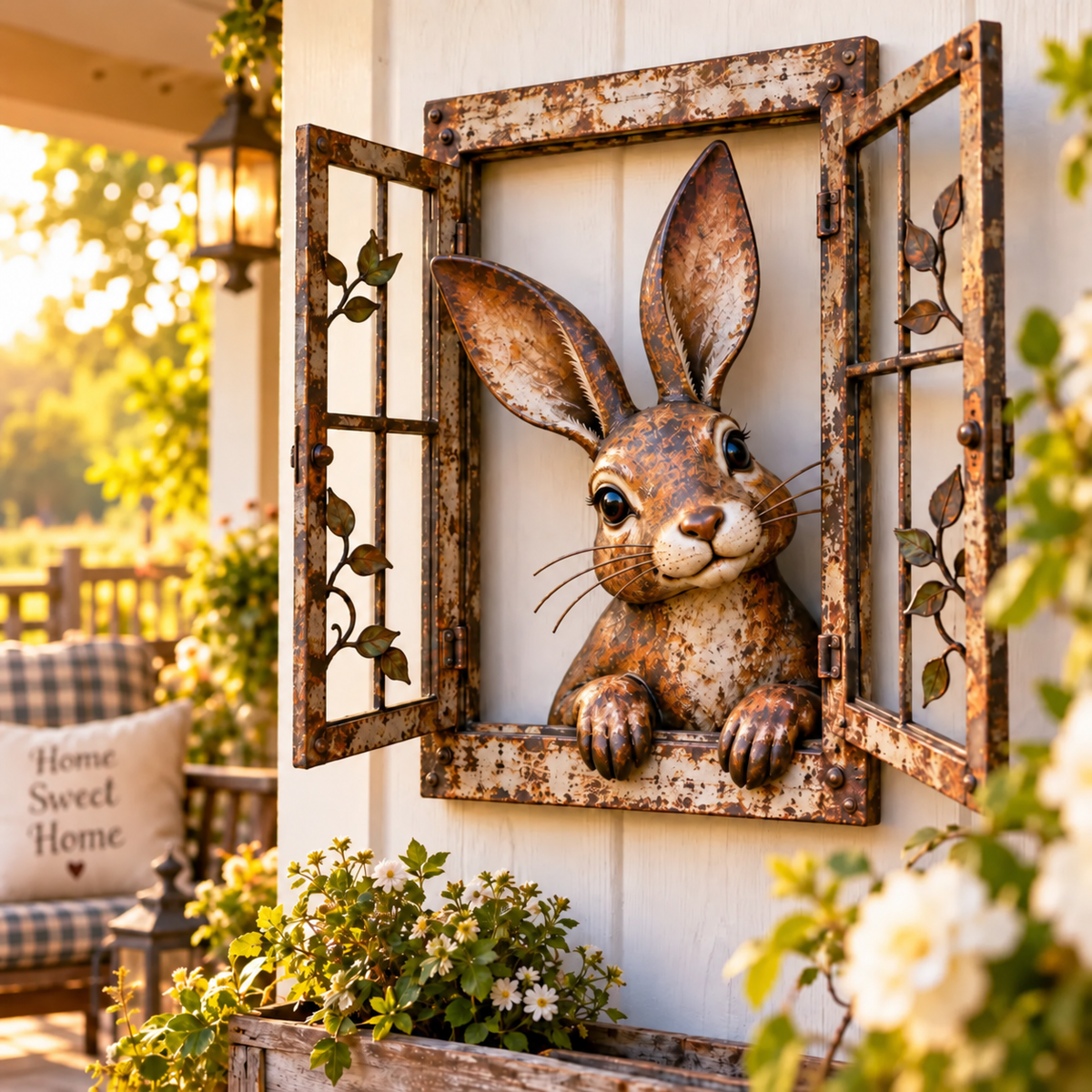 🪟Rustic Peek-A-Boo Animal Window Iron Wall Art🌿