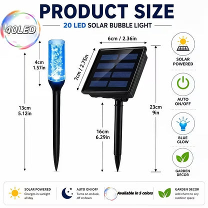Solar Powered Crystal Column Pathway Lights