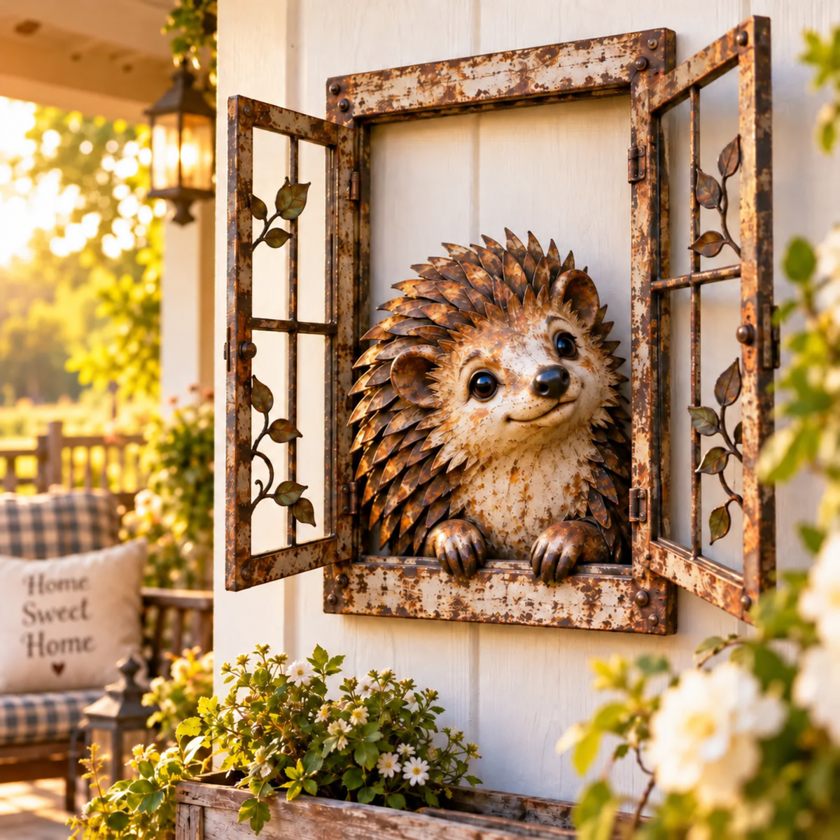 🪟Rustic Peek-A-Boo Animal Window Iron Wall Art🌿