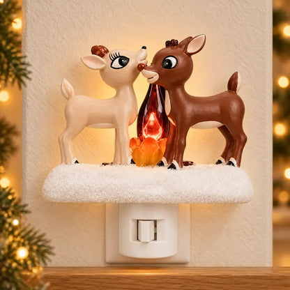 3D Flickering Campfire LED Plug-In Night Light