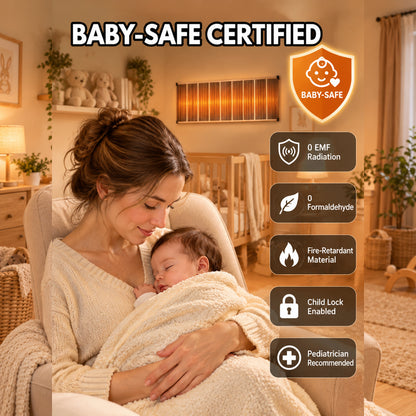 【3-Second Instant Heating】Honeycomb Graphene Far-Infrared Carbon Crystal Wall Heater