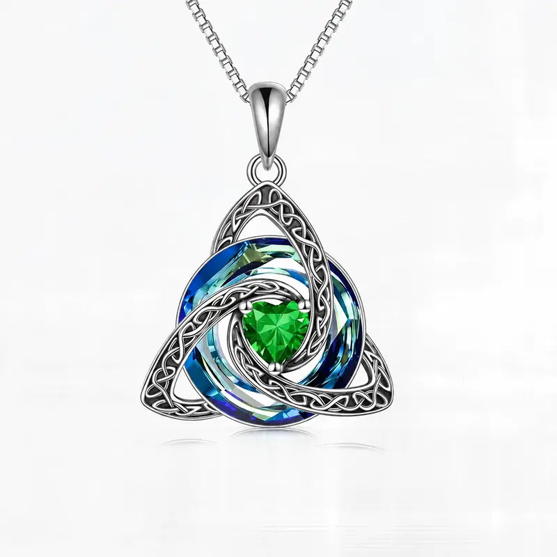 💎Trinity Knot Birthstone Pendant Necklace
