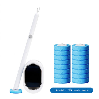 Disposable Toilet Brush Kit, No-Touch Toilet Cleaner with 32 Refill Heads