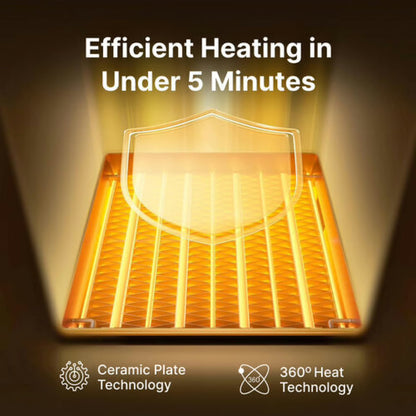 WellHeater 800W Ceramic Plug-In Heater with Remote