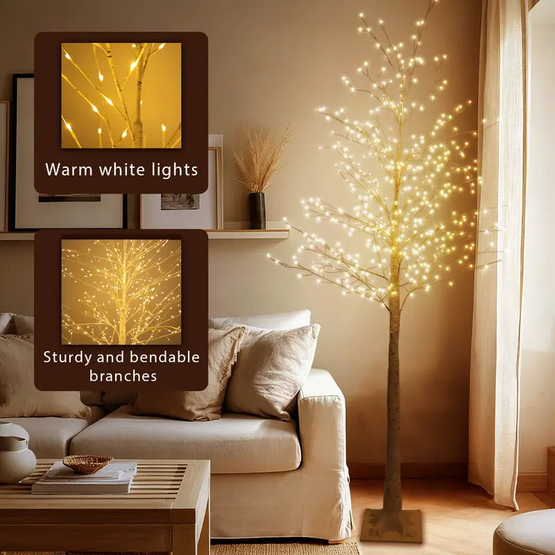 🎄Indoor Lighted Birch Tree with Realistic Branches