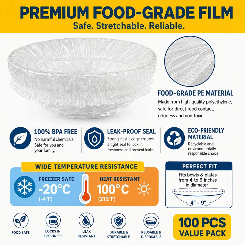 100PCS Reusable Food Bowl Covers