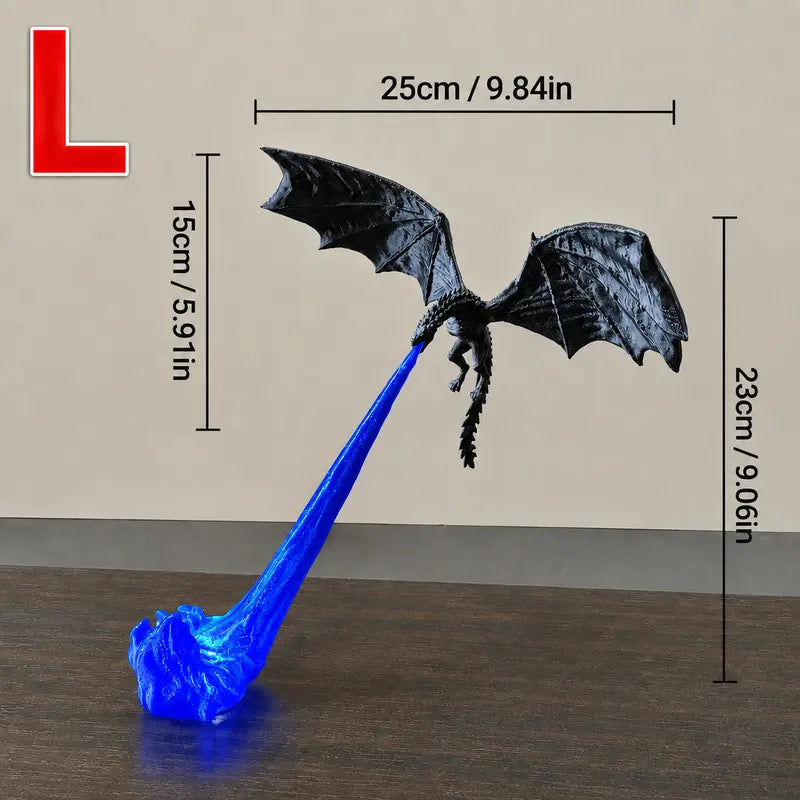 3D Printed Dragon Flame Book Nook with Light
