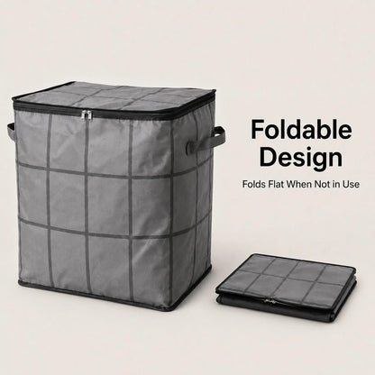 Large-Capacity Zippered Fabric Storage Bag for Clothes & Bedding