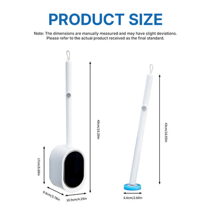 Disposable Toilet Brush Kit, No-Touch Toilet Cleaner with 32 Refill Heads