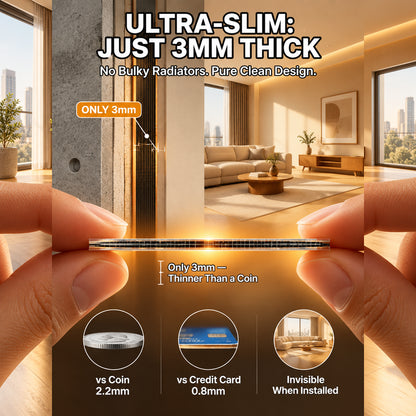 【3-Second Instant Heating】Honeycomb Graphene Far-Infrared Carbon Crystal Wall Heater