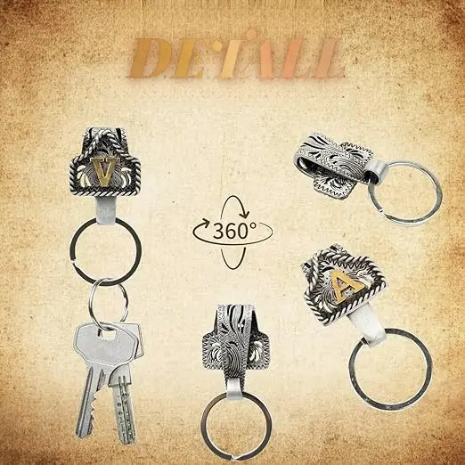 Personalized Western Cow Tag Keychain