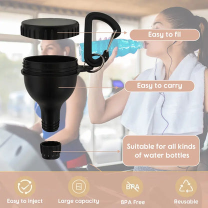 Buy 1 Get 1 Free | 💪Gym Essential｜Portable Protein Powder Dispenser Funnel with Carabiner🥤