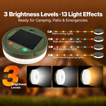 Retractable Solar LED Fairy String Lights