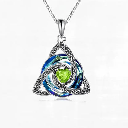 💎Trinity Knot Birthstone Pendant Necklace