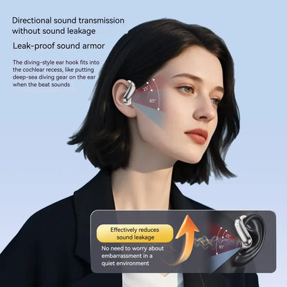 Bluetooth 6.0 Earbuds with Titanium Earhooks & 145H Playtime