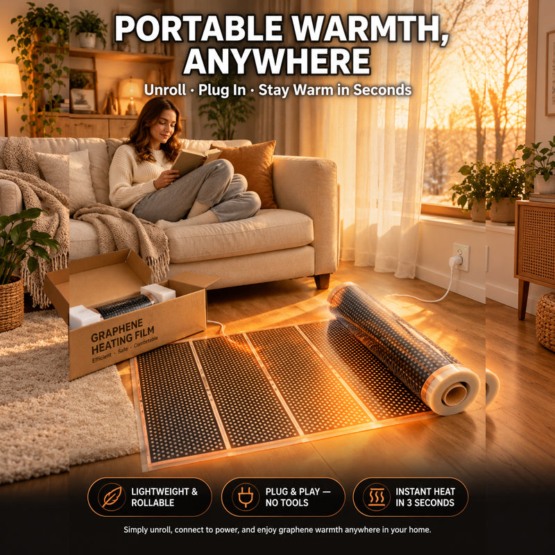 【3-Second Instant Heating】Honeycomb Graphene Far-Infrared Carbon Crystal Wall Heater