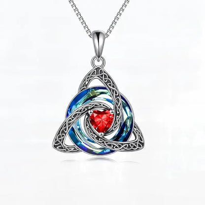 💎Trinity Knot Birthstone Pendant Necklace