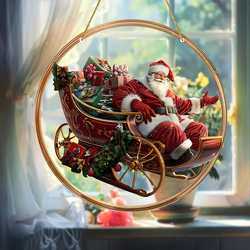 "Santa's Sassy Salute" Christmas Ornament