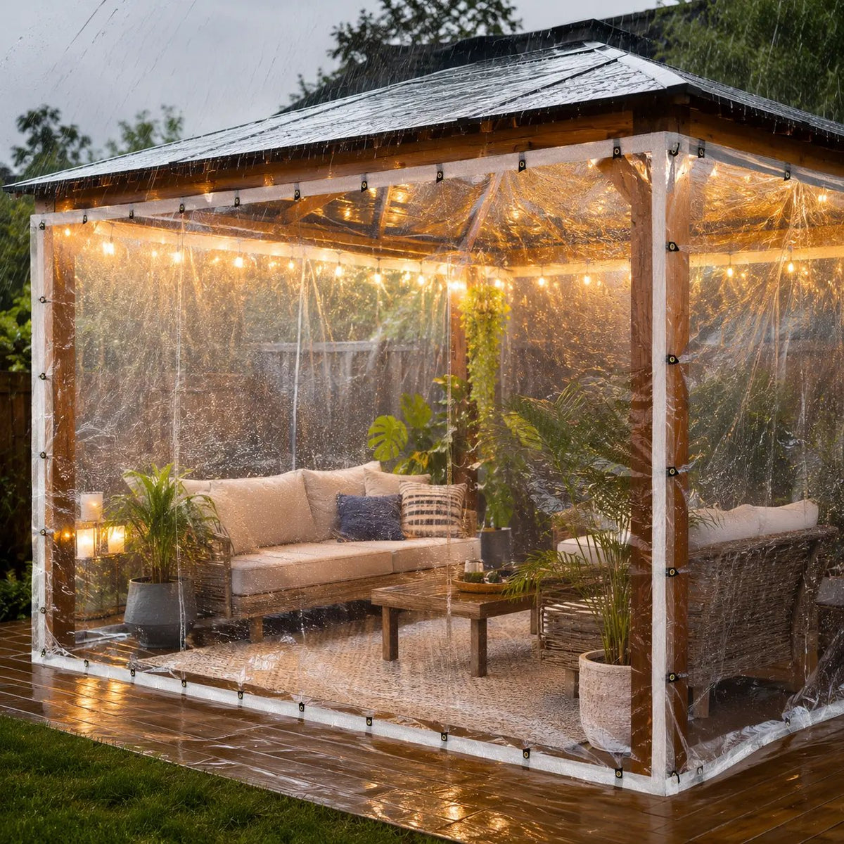 RainShield Pro™ Transparent Waterproof Tarp