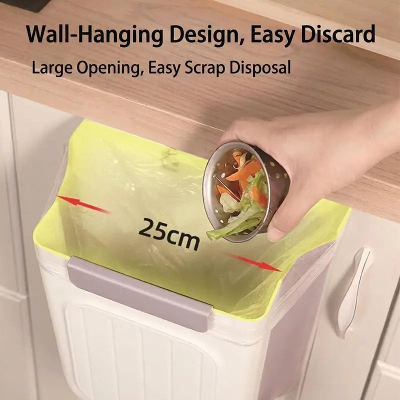 11L Collapsible Hanging Kitchen Trash Can