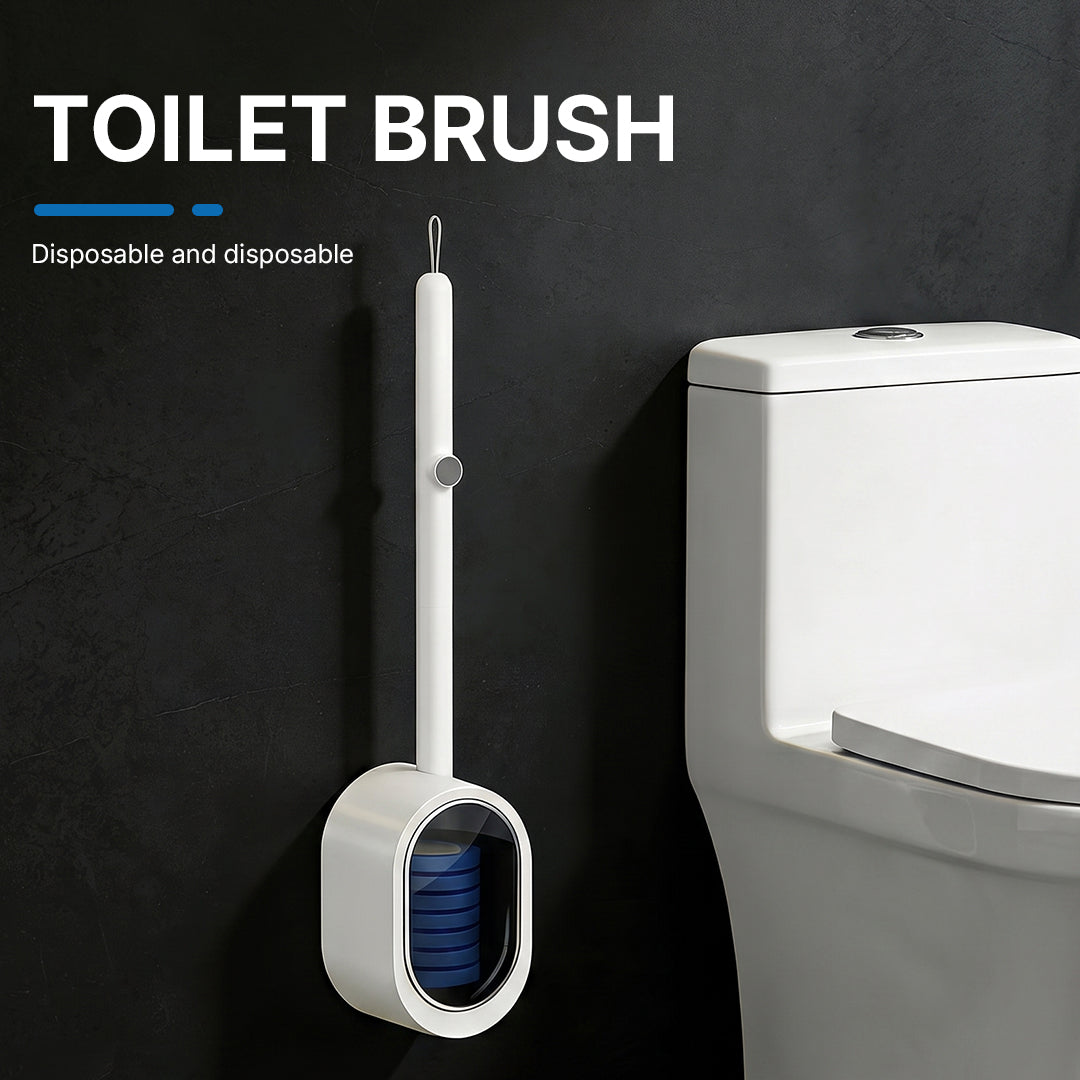 Disposable Toilet Brush Kit, No-Touch Toilet Cleaner with 32 Refill Heads