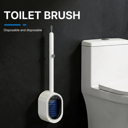 Disposable Toilet Brush Kit, No-Touch Toilet Cleaner with 32 Refill Heads
