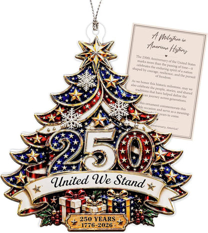 USA 250th Anniversary Christmas Ornament