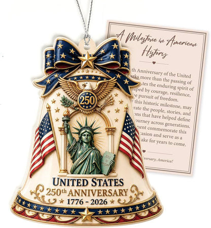 USA 250th Anniversary Christmas Ornament