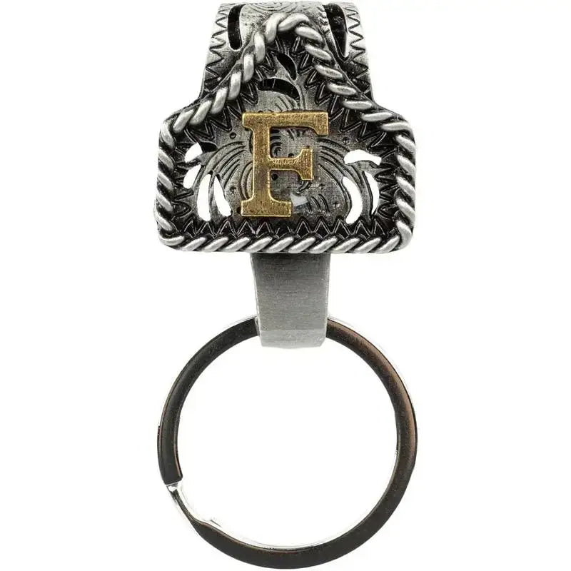 Personalized Western Cow Tag Keychain