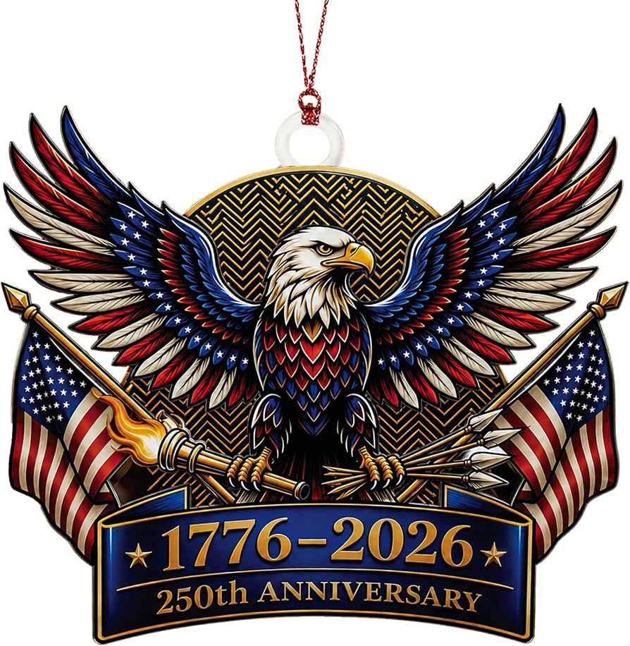 USA 250th Anniversary Christmas Ornament
