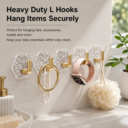 Heavy-Duty Self-Adhesive Ripple Hooks – Waterproof No-Drill