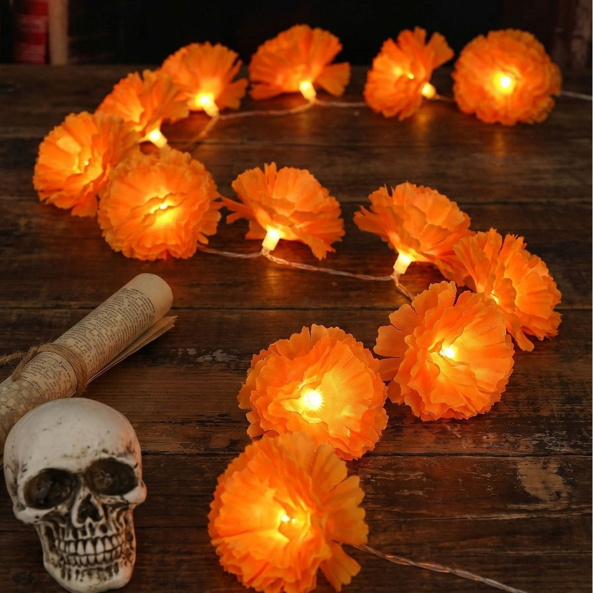 Day of the Dead Marigold LED String Lights-1.5M/3M
